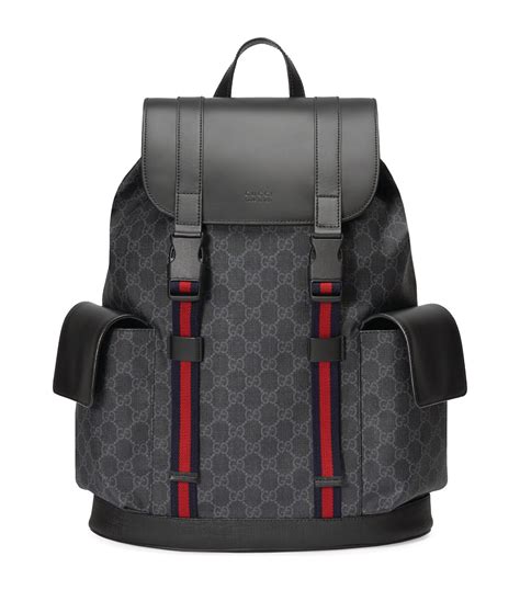 gucci bag backpack black|black gucci backpack for men.